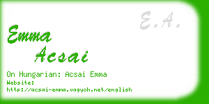 emma acsai business card